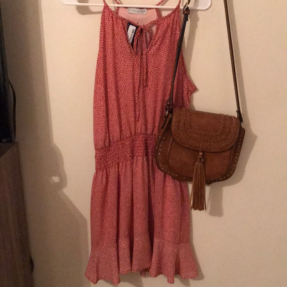 Red floral romper